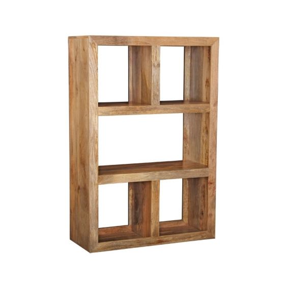 Light Mango Wood Open Bookcase