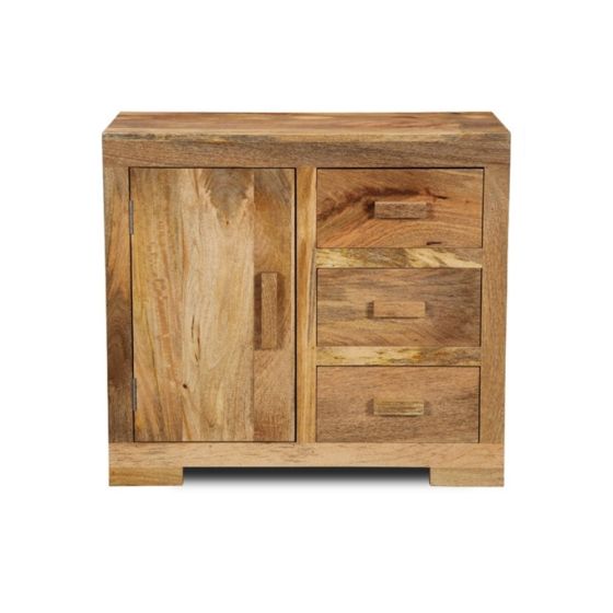 H68L - Light Mango Wood 80cm Sideboard
