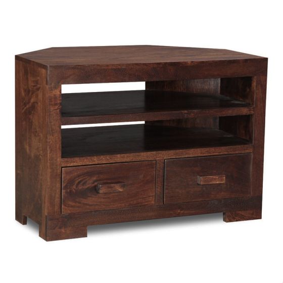 Mango Wood Corner TV Unit