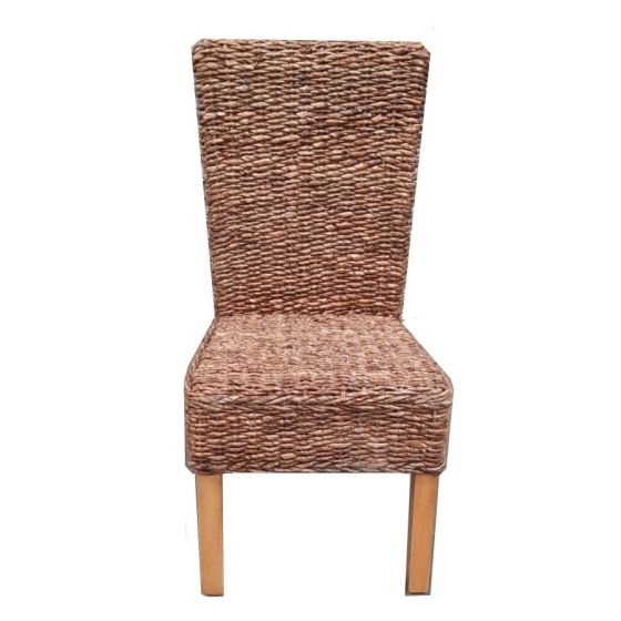 Light Rattan Rollback Dining Chair