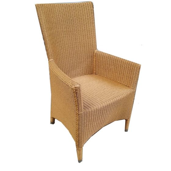 Lloyd Loom Natural Chair with Arm Rest