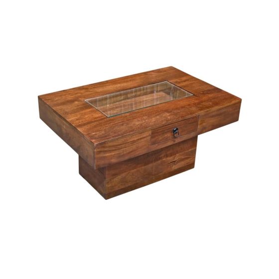 Jali Mango - Honey 90cm Pebble Coffee Table