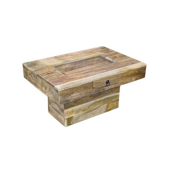 Jali Mango - Light 90cm Pebble Coffee Table