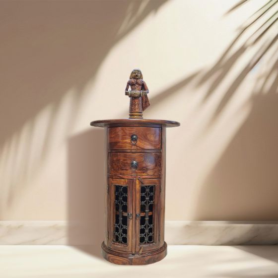 Jali Mango - Honey Drum Cabinet
