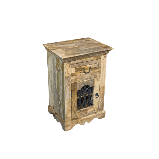 Jali Mango - Light Cabinet with Drawer