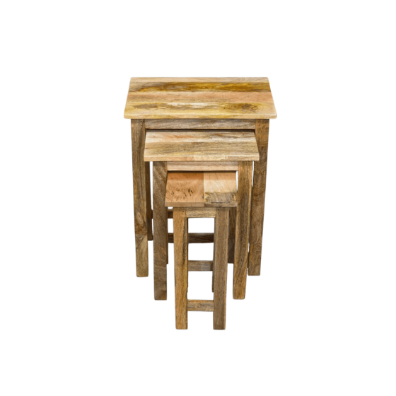 Jali Mango - Light - Tall Nest of Tables