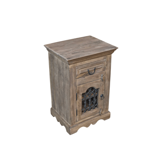 Jali Mango - Natural Cabinet With Drawer 