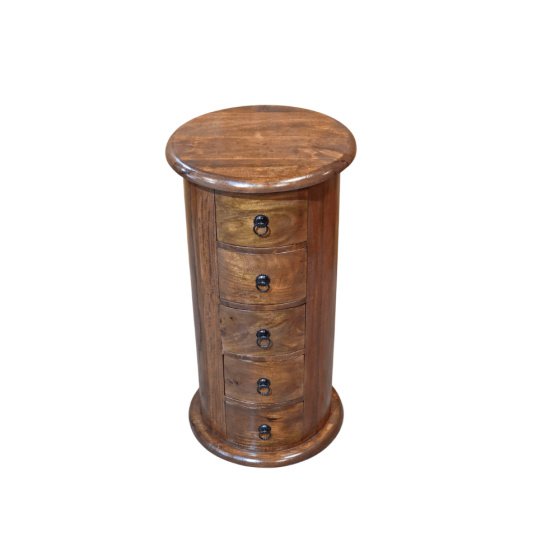 Jali Mango - Honey 5 Drawer Large Drum