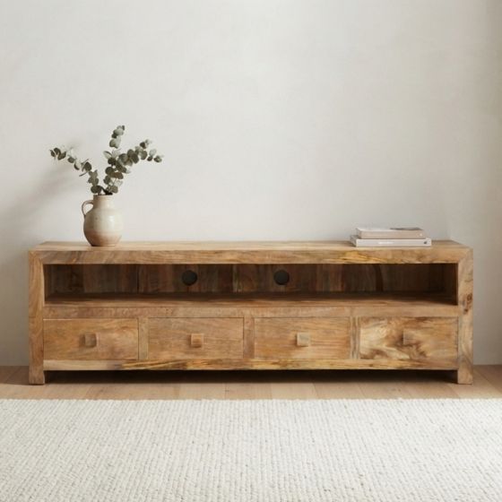 Light Dakota Large 200cm Media Unit - In Stock
