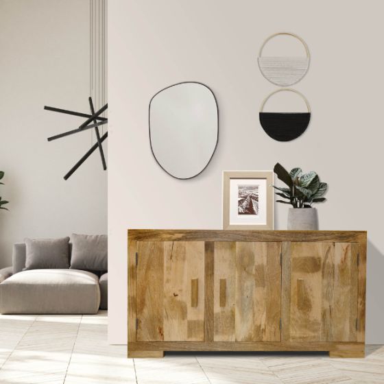 Light Mango Wood Large Sideboard