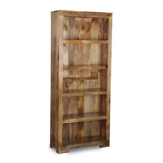 Light Mango Wood Tall Bookcase
