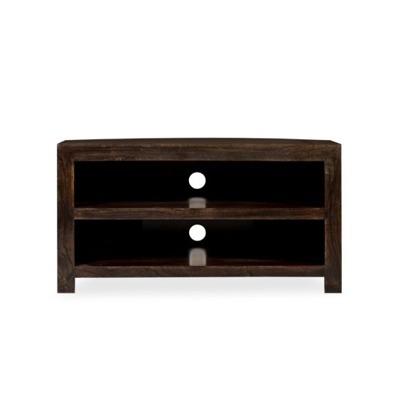 Mango Wood Walnut 100cm Corner TV Stand