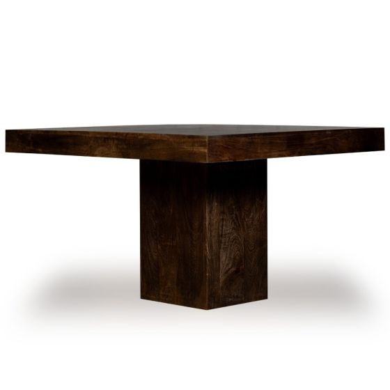 Mango Wood Walnut 120cm Cube Dining Table - Due 23rd September