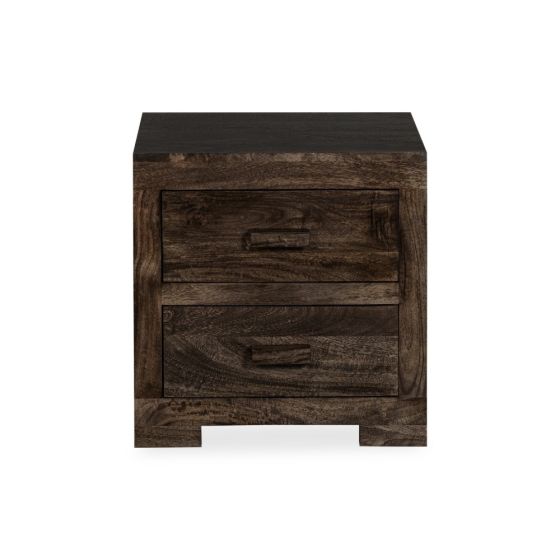 Mango Wood Walnut 52cm 2 Drawer Chest - Due 23rd September