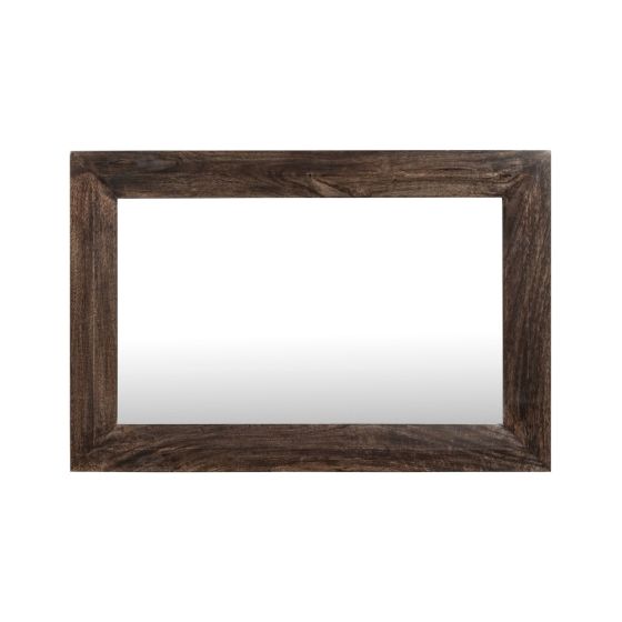 Mango Wood Walnut 60cm Medium Mirror - In Stock