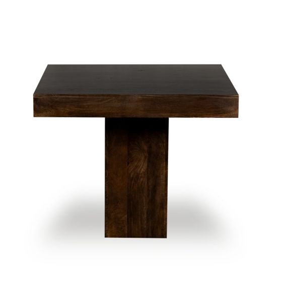 Mango Wood Walnut 90cm Cube Dining Table - Due 23rd September