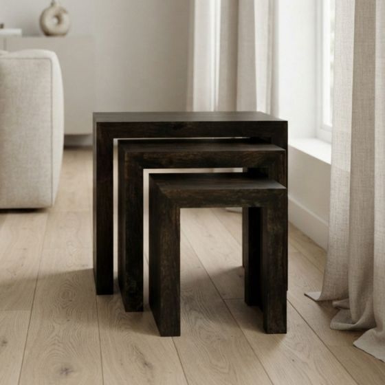 Mango Wood Walnut Chunky Nest - In Stock