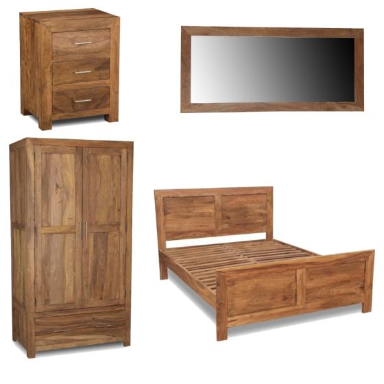 Cube Natural Super King Size Bedroom Set 9