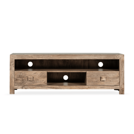 Oak Stain Dakota 145cm 2 Drawer Media Unit