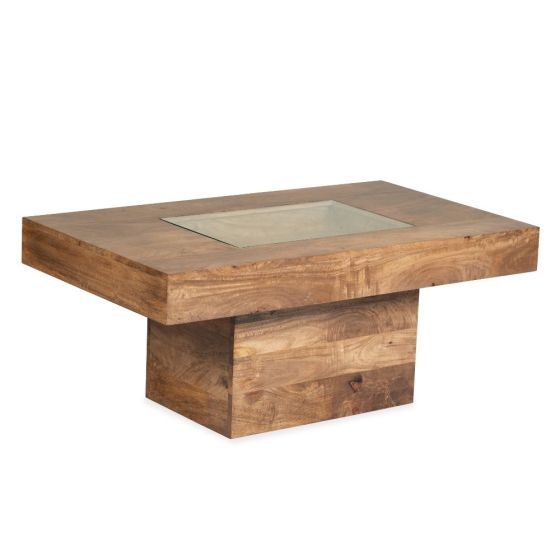 Oak Stain Dakota Mango Wood 115cm Pebble Table