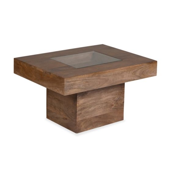 Oak Stain Dakota Mango Wood 85cm Pebble Coffee Table