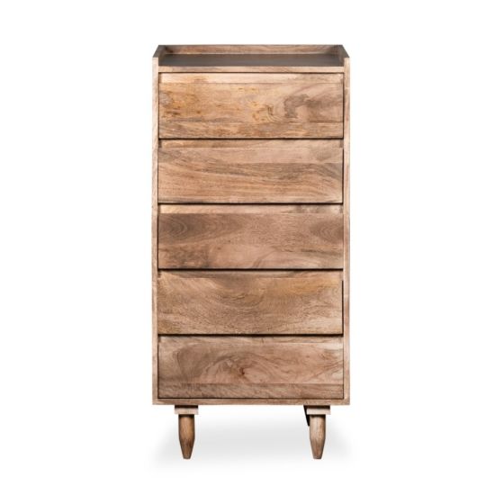 Scandi Mango 5 Drawer Tall Boy