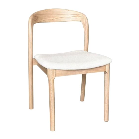 Stackable Oslo Cream Boucle Light Leg Dining Chair - Due 14th September