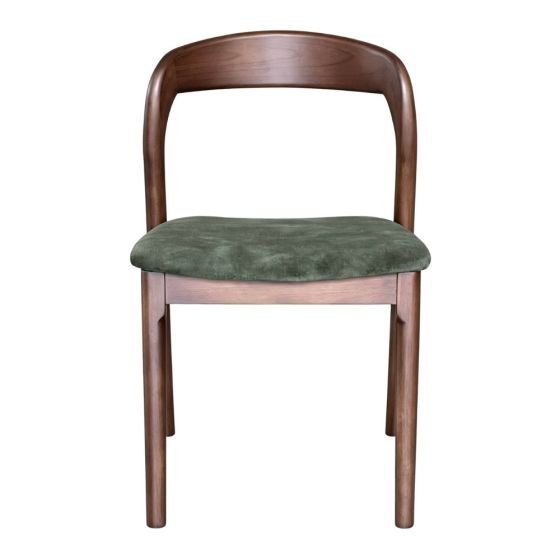 Stackable Oslo Green Velvet Dark Leg Dining Chair - Due 14th September