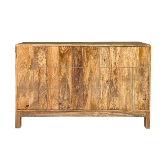 Inset Light Mango Slim Sideboard