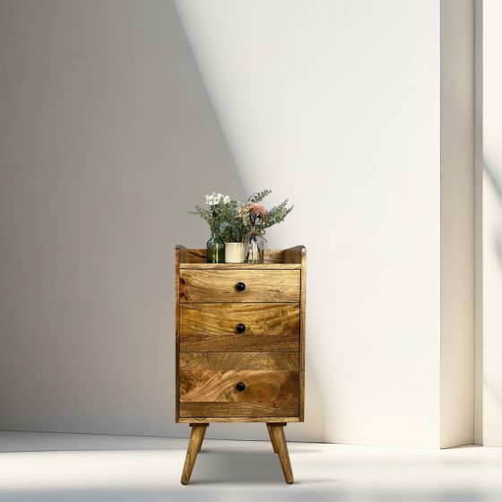 Light Retro Chic 40cm Storage Unit with Handles - In Stock 