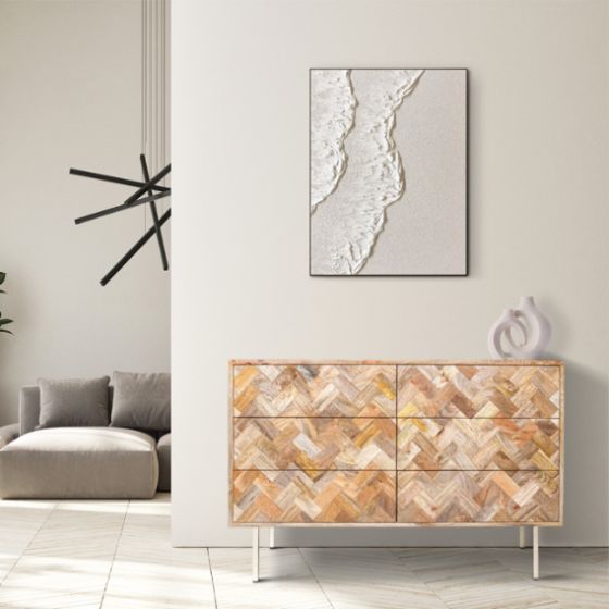 Block Light Mango 120cm Chest of Drawers - Last One Remaining