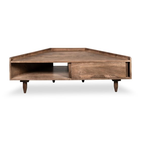 Oak Stain Scandi Mango 120cm Corner TV Unit - In Stock