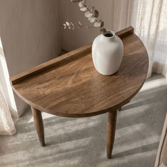Oak Stain Scandi Mango Sofa End Table
