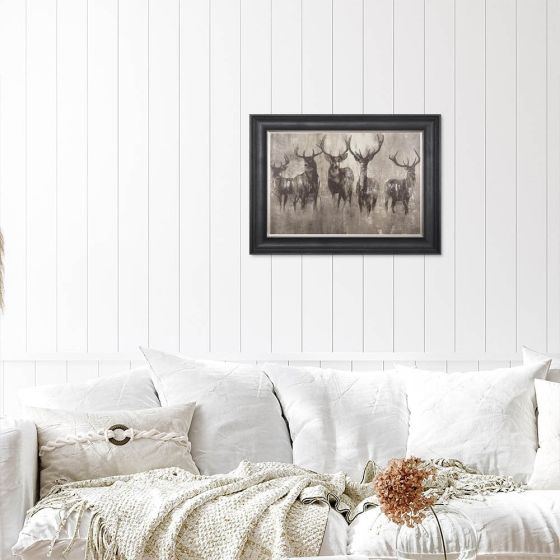 Stags Night Framed Art - In Stock