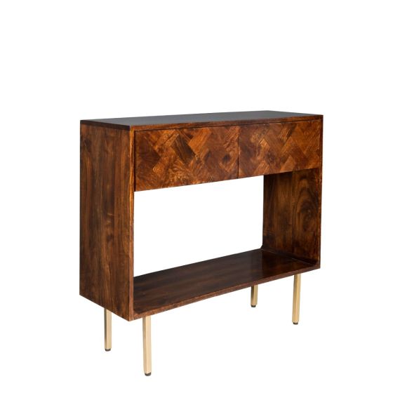 Consul Block Table Solid Wood Console Table Narrow UK | 90cm Block | Trade Furniture