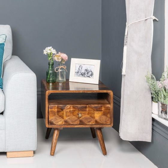 Geo Mango Side Table