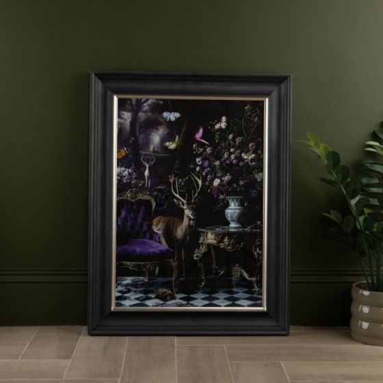 Curiosity Stag Framed Art 