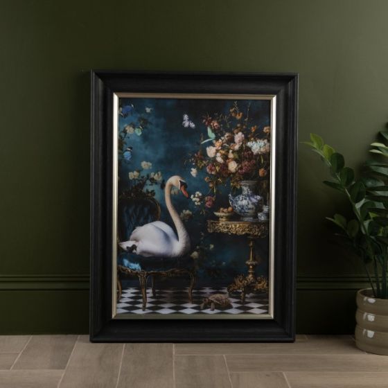 Curiosity Swan Framed Art