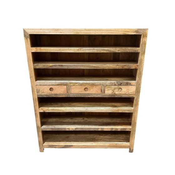 Ex Display Light Mango Wood Shoe Cabinet (T510) - One Available