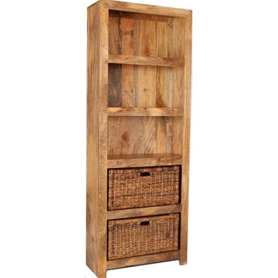 Light Dakota Tall Shelves with Baskets