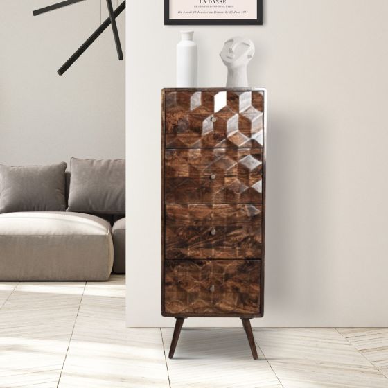 Geo Mango 45cm Tall Chest - Last one Remaining