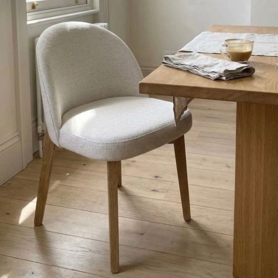 Zena CRIB5 Cream Oak Chair (Light Legs)