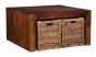 Dakota Coffee Table with Baskets