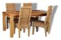 Cube Light Medium Table & 4 Rattan Chairs