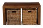 Dakota Coffee Table with Rattan Baskets