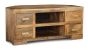 Light Mango Wood Corner TV Unit