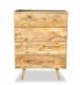 Light Vintage Mango Large Chest of Drawers