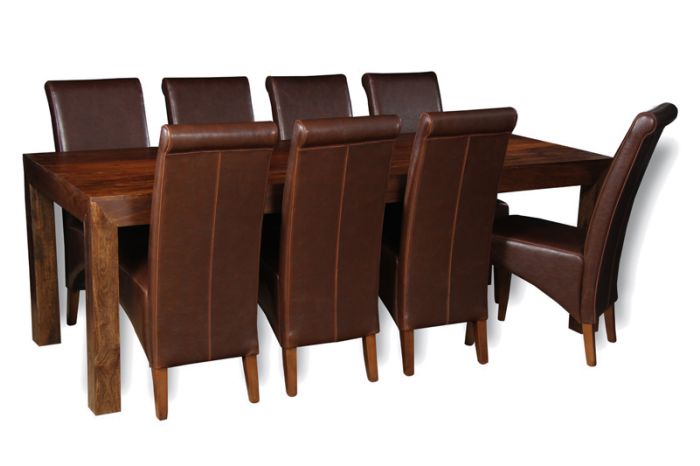 Dakota 220cm Dining Table & 8 Rollback Chairs