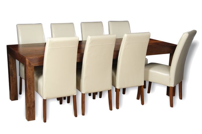 Dakota 220cm Dining Table & 8 Madrid Chairs : Madrid - Cream