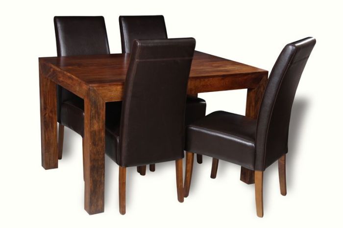 Dakota 120cm Dining Table & 4 Madrid Chairs (3 Colours) - Due 26th April 